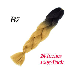 Showlu Store Nation 0 B7 / 24inches / China|1Pcs/Lot Lihui 24&quot; Synthetic Braiding Hair Ombre Braiding Hair Packs Jumbo Braid Hair For Women Wholesale DIY Hairstyle Blue Grey