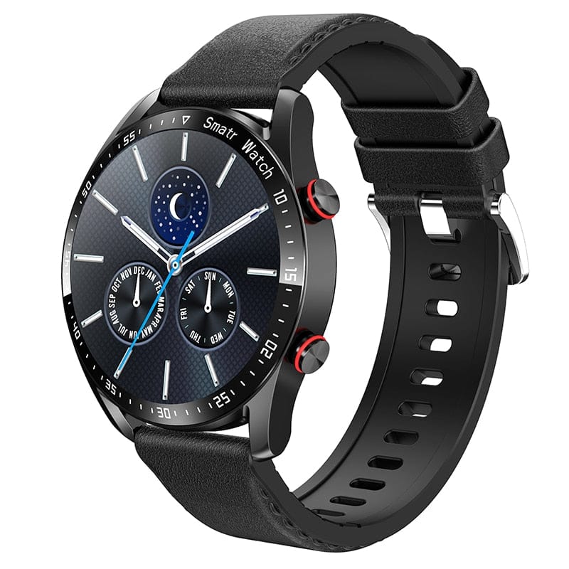 Showlu Store Nation 0 belt black ECG+PPG Bluetooth Call Smart Watch Men Laser Health Blood Pressure Fitnes Sports Watches Man Sports Waterproof Smartwatch+Box