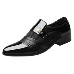 Showlu Store Nation 0 Black / 38 Mens Patent Leather Shoes Casual Loafers Shoes Business Dress Shoes Men All-Match Wedding Shoes Large Size 48 Zapatos De Hombre