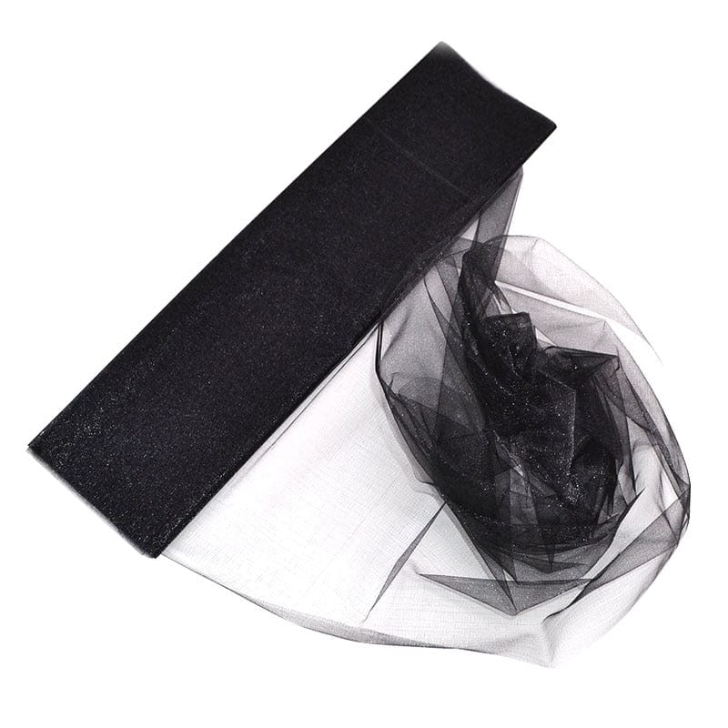 Showlu Store Nation 0 black / 48cmx5m Sheer Organza Tulle Table Swags for Wedding Decor