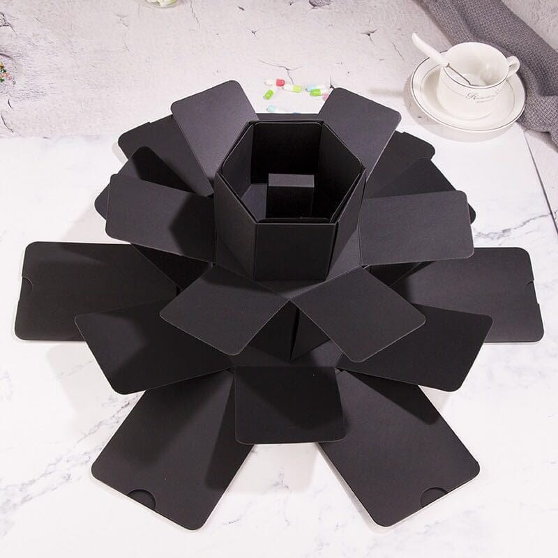 Showlu Store Nation 0 Black / as shown / China Handmade DIY Surprise Love Explosion Box For Valentine's Day Scrapbook DIY Photo Album Birthday Box Romantic Gift Bag