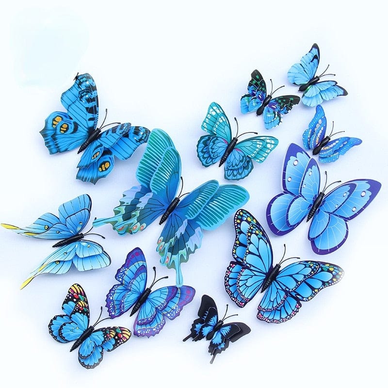 Showlu Store Nation 0 Blue - Magnet Use Butterfly Wall Stickers to Decorate Your Room