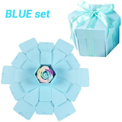 Showlu Store Nation 0 blue set / 12x4x8cm Hexagon Explosion Box Scrapbook Album