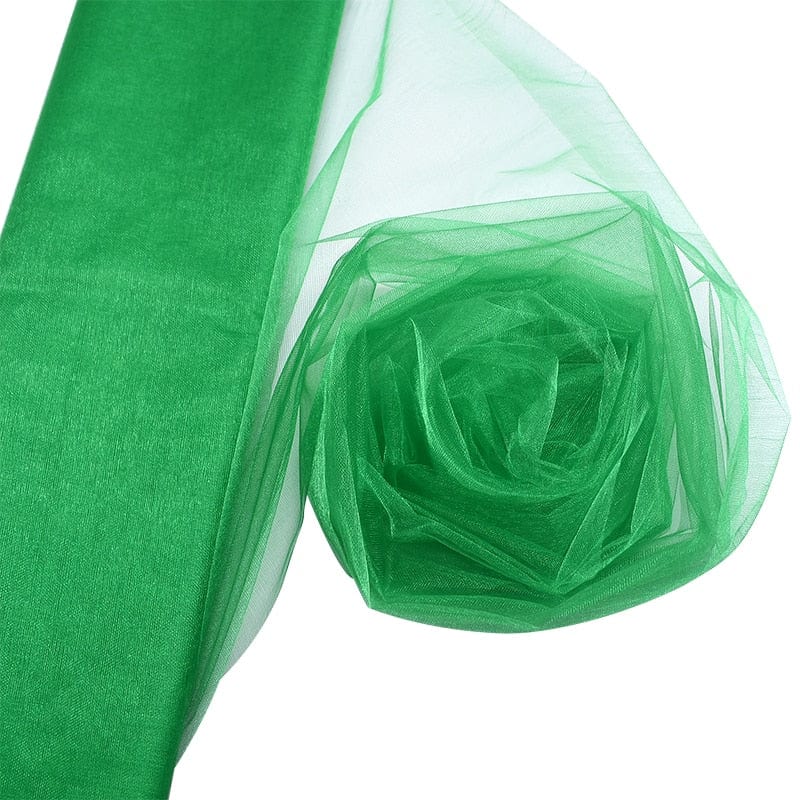 Showlu Store Nation 0 green / 48cmx5m Sheer Organza Tulle Table Swags for Wedding Decor