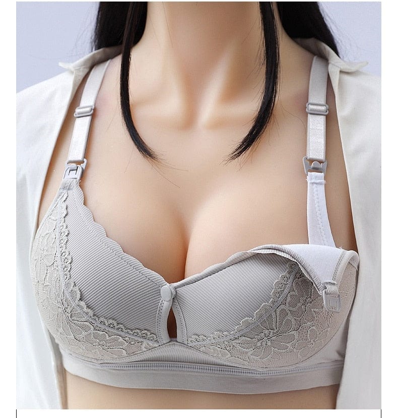 Showlu Store Nation 0 Grey / One Size / 34 Breast Feeding Maternity Nursing Bra Mothers Clothing for Pregnant Women Underwear Breastfeeding Bra Soutien Gorge Allaitement