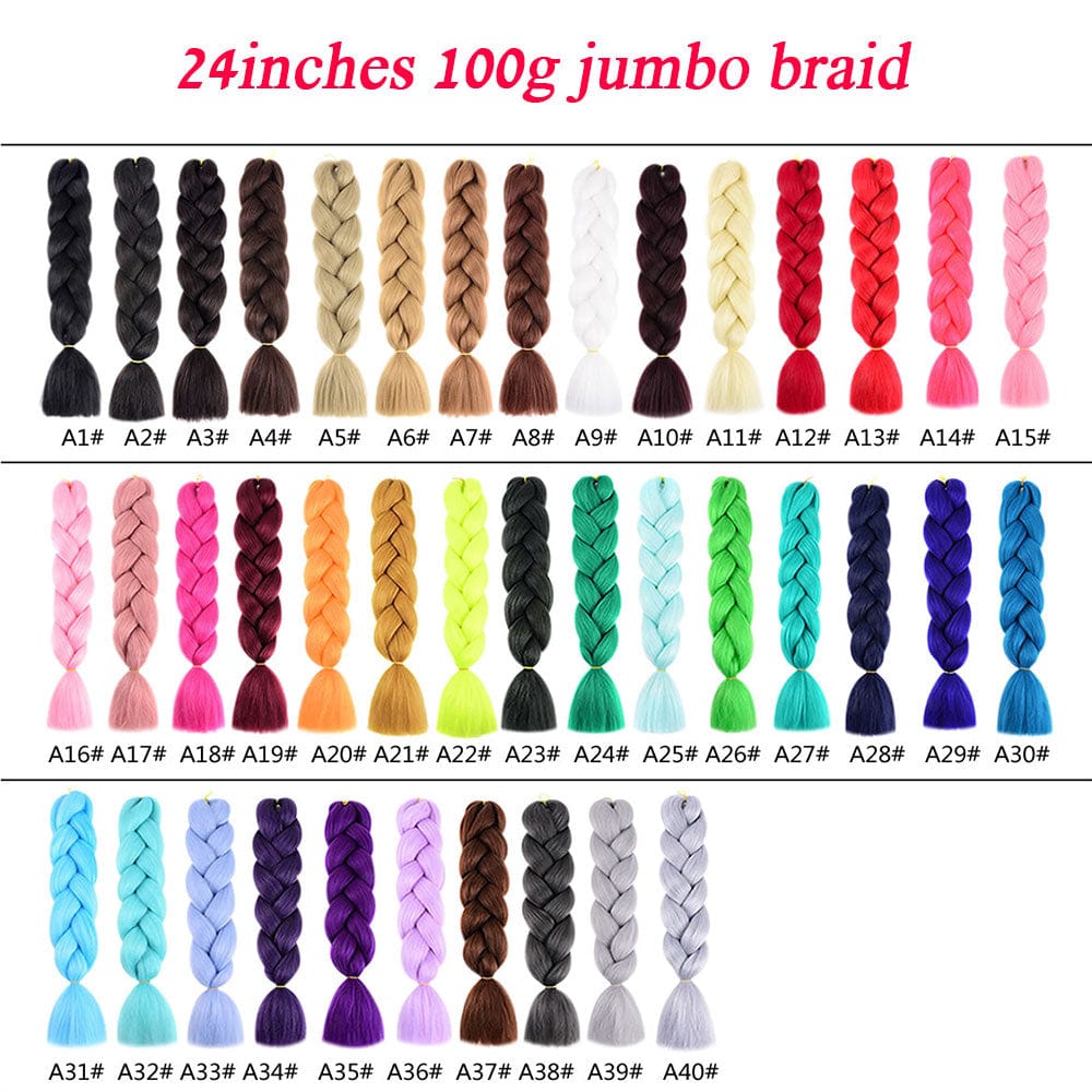 Showlu Store Nation 0 Lihui 24&quot; Synthetic Braiding Hair Ombre Braiding Hair Packs Jumbo Braid Hair For Women Wholesale DIY Hairstyle Blue Grey