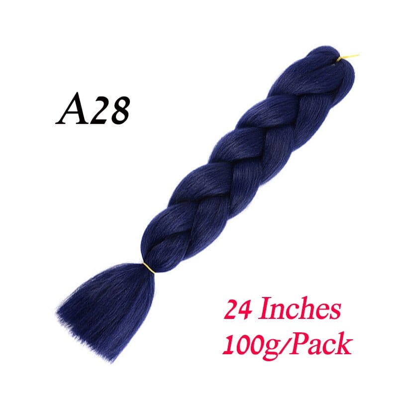 Showlu Store Nation 0 Ombre / 24inches / 1Pcs/Lot Synthetic 24Inch 100G Wholesale Single Ombre Color Glowing Hair Extension Twist Jumbo Braids Kanekalon Hair For Women