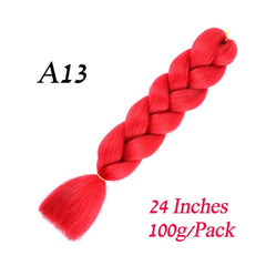 Showlu Store Nation 0 P1B/27 / 24inches / 1Pcs/Lot Synthetic 24Inch 100G Wholesale Single Ombre Color Glowing Hair Extension Twist Jumbo Braids Kanekalon Hair For Women