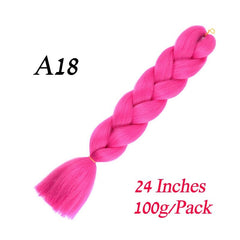 Showlu Store Nation 0 P4/27 / 24inches / 1Pcs/Lot Synthetic 24Inch 100G Wholesale Single Ombre Color Glowing Hair Extension Twist Jumbo Braids Kanekalon Hair For Women