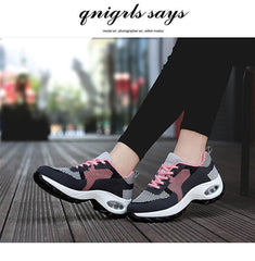 Showlu Store Nation 0 Pink-206 / 35 The New Fashion Wedge Shoes for Women 2022 Casual Comfortable Breathable Platform Sport Shoes Ladies Outdoor Running Sneakers