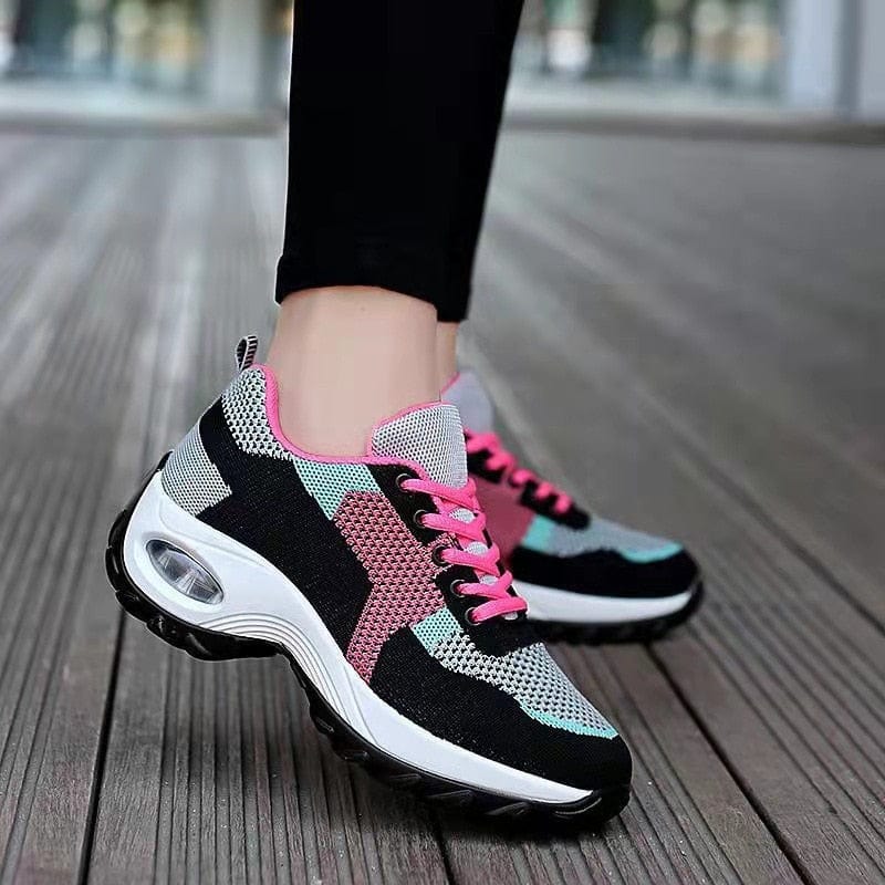 Showlu Store Nation 0 Pink-209 / 35 The New Fashion Wedge Shoes for Women 2022 Casual Comfortable Breathable Platform Sport Shoes Ladies Outdoor Running Sneakers