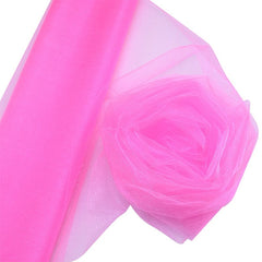 Showlu Store Nation 0 pink / 48cmx5m Sheer Organza Tulle Table Swags for Wedding Decor