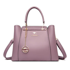 Showlu Store Nation 0 Purple / 30cm 13cm 23cm Women Soft Leather Handbags Luxury Designer 3 Layers Shoulder Crossbody Bags Ladies Large Capacity Shopping Brand Messenger Tote