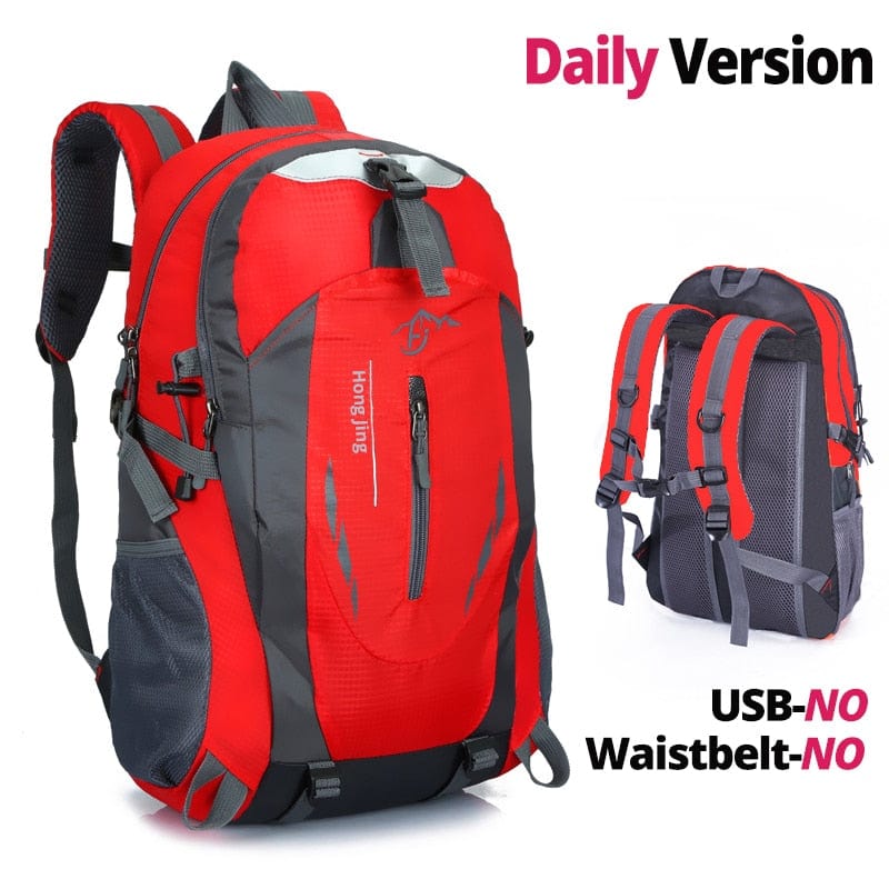 Showlu Store Nation 0 Red / 17 Inches / China Nylon Waterproof Travel Backpacks Men Climbing Travel Bags Hiking Backpack Outdoor Sport School Bag Men Backpack Women 40L