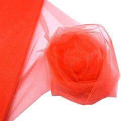 Showlu Store Nation 0 red / 48cmx5m Sheer Organza Tulle Table Swags for Wedding Decor