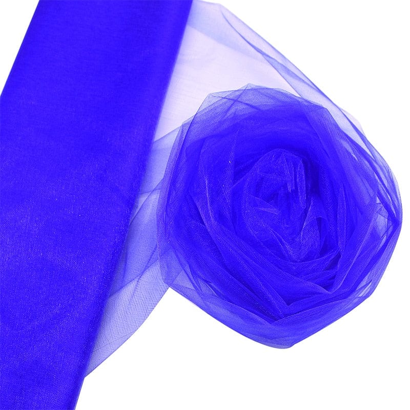 Showlu Store Nation 0 royal blue / 48cmx5m Sheer Organza Tulle Table Swags for Wedding Decor