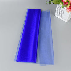 Showlu Store Nation 0 Royle blue / 5M 5/10m Wedding Decoration Tulle Roll Crystal Organza Sheer Fabric For Birthday Party Backdrop Wedding Chair Sashes Decor Yarn