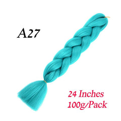 Showlu Store Nation 0 T1/35 / 24inches / 1Pcs/Lot Synthetic 24Inch 100G Wholesale Single Ombre Color Glowing Hair Extension Twist Jumbo Braids Kanekalon Hair For Women