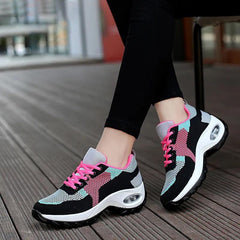 Showlu Store Nation 0 The New Fashion Wedge Shoes for Women 2022 Casual Comfortable Breathable Platform Sport Shoes Ladies Outdoor Running Sneakers