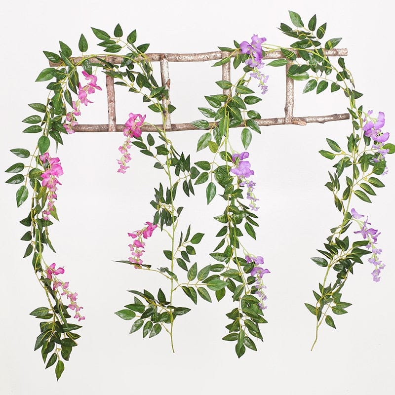 Showlu Store Nation 0 Wedding Arch Flower Decoration with Artificial Wisteria Vine