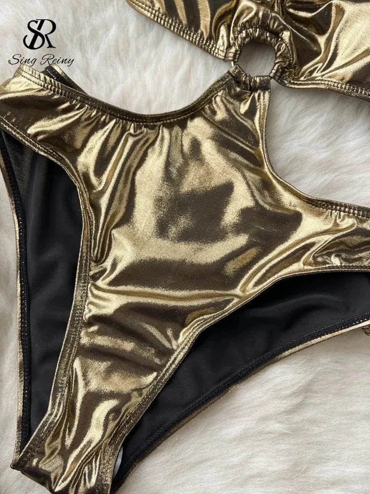 SINGREINY Summer Hollow Out Bodysuit Set - SHOWLU FASHION STORE