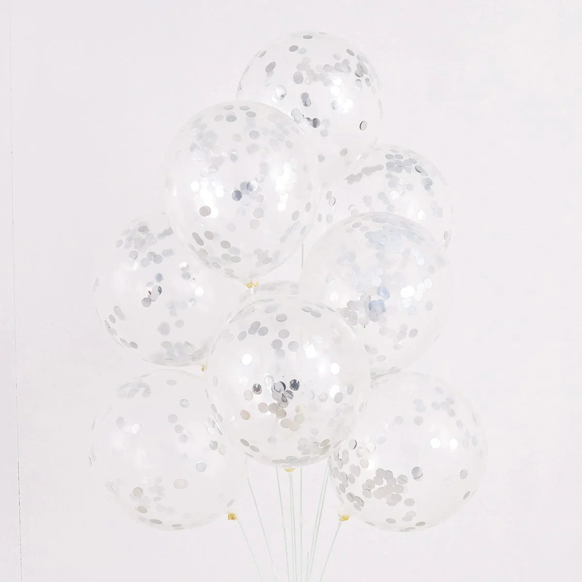 Showlu Macaron Blue Balloon Set with dark and light blue, white balloons for birthday or celebration decorations.