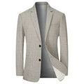 Sky blue men's slim fit blazer by SHOWLU FASHION STORE, casual business suit jacket with a tailored, formal look.