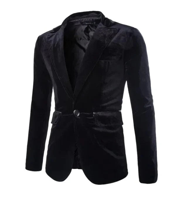 Cute unicorn-themed men's slim corduroy blazer from SHOWLU FASHION STORE, perfect for cosplay, parties, or stage performances.