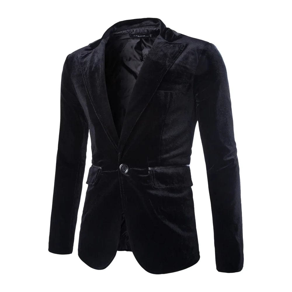 Slim Male Blazer Cosplay Suit Solid Color Corduroy Coat Men's Jacket Stage Prom Nightclub Party Blazers - SHOWLU FASHION STORE