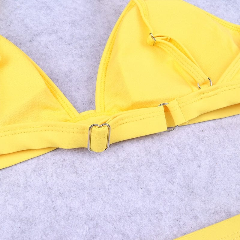 Showlu Fashion Triangle Bikini Set for women, sexy two-piece swimsuit with a stylish triangle top and matching bottoms, ideal for beachwear.