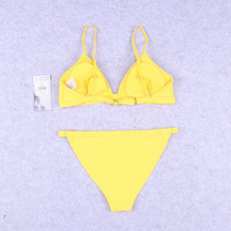 Showlu Fashion Triangle Bikini Set, a sexy two-piece swimsuit for women, featuring a stylish summer beachwear design.
