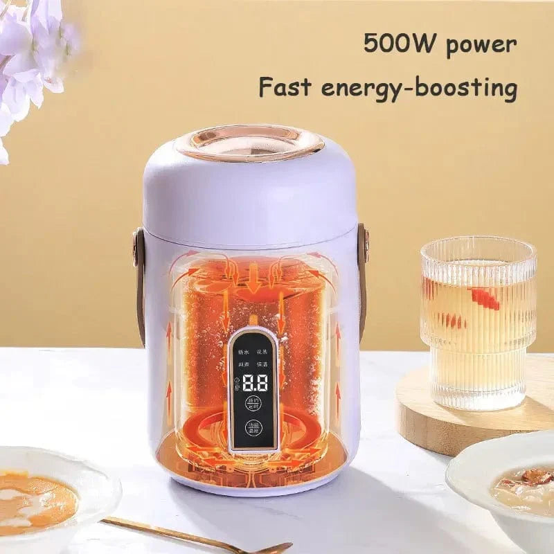 Xiaomi Smart Electric Stew Pot for soup, porridge, and rice; portable 500W electric heater with insulated cup design.