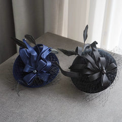 Socialite Mesh Black Headdress Female Cheongsam Billycock - SHOWLU FASHION STORE