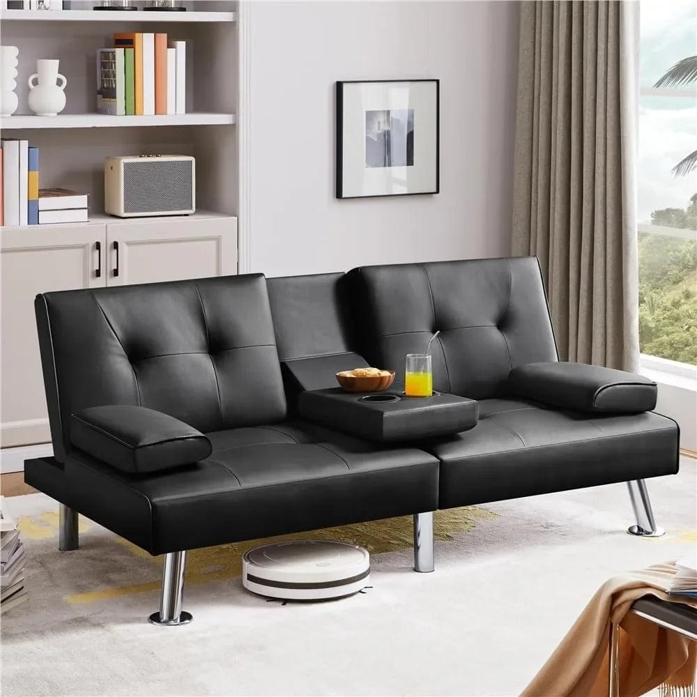 Sofa Bed Adjustmentsofa Double - sided Doublesofa Folding Sofa Bed Guestbed,cupholder,Bed Modern Artificial Leather Lounge Chair - SHOWLU FASHION STORE