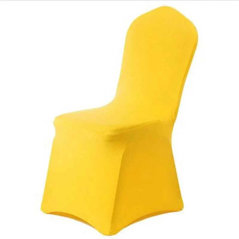 Solid-colored Faroot Spandex chair cover from Showlu Fashion Store, stretch slipcover for wedding, banquet, and hotel dining chairs.
