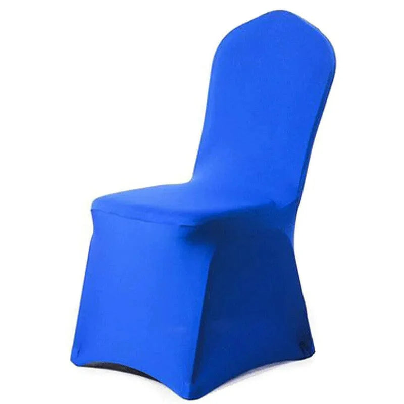 Solid-color spandex chair cover by Showlu Fashion Store, designed for wedding, banquet, and restaurant dining chairs.