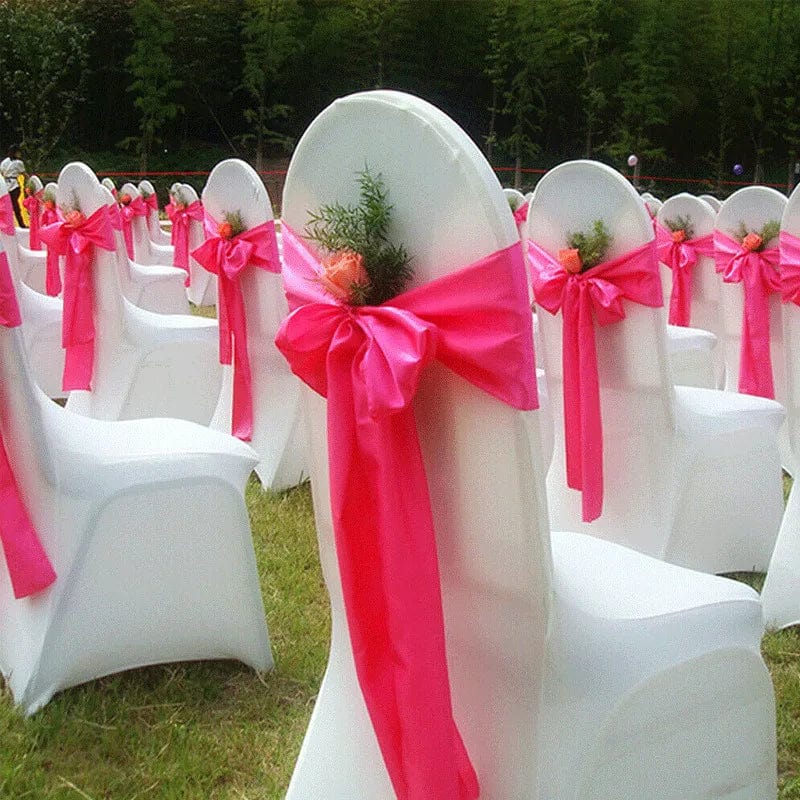 Solid color Faroot Spandex chair cover by Showlu Fashion Store, stretch slipcover for wedding, banquet, and hotel dining chairs.