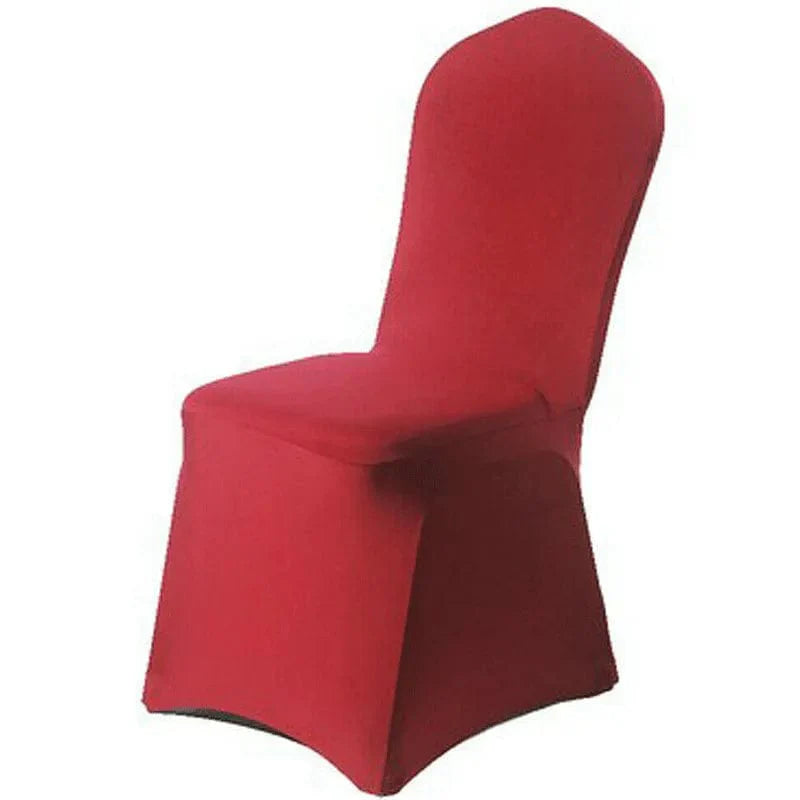 Solid-colored Faroot Spandex chair cover by Showlu Fashion Store, stretch slipcover for wedding, banquet, and restaurant chairs.