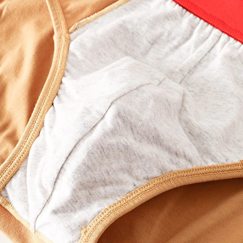 Showlu men's cotton convex pouch briefs in solid color, featuring low-rise, breathable, comfortable design for everyday wear.