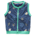 Bright Bear baby boys cotton terry vest in Korean style cartoon waistcoat, suitable for spring and autumn casual wear.