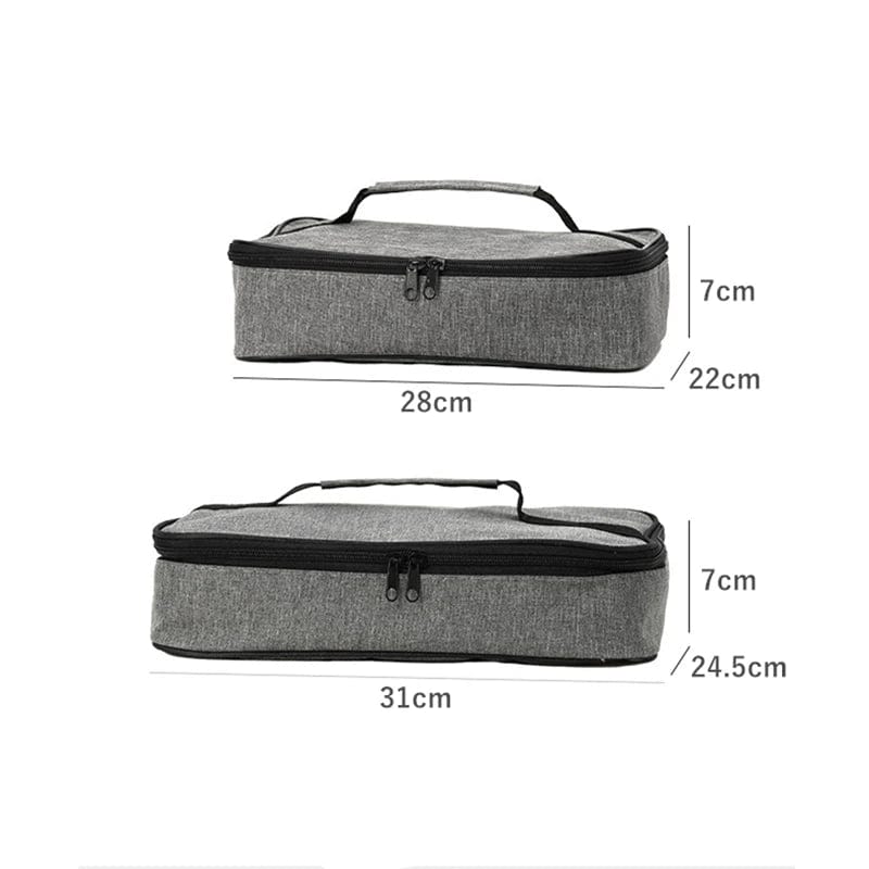 Showlu Square Insulated Lunch Bag made of Oxford cloth, thermal food carrier for women, portable bento box and picnic cooler