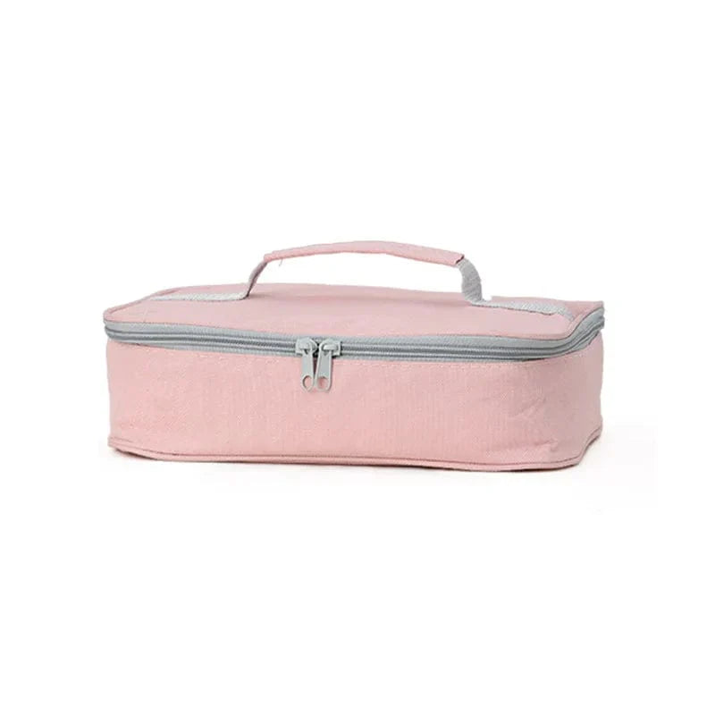 Showlu Square Insulated Lunch Bag for women, Oxford cloth thermal food carrier with a compact, portable design for meals on the go.