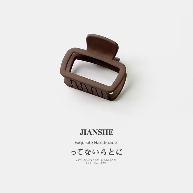 Showlu Fashion Square Shark Hair Clip with minimalist wild design, ideal for securing loose hair with a sleek, modern look.