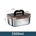 Showlu 304 stainless steel bento lunch box with multiple compartments, portable food container for lunch and snacks.