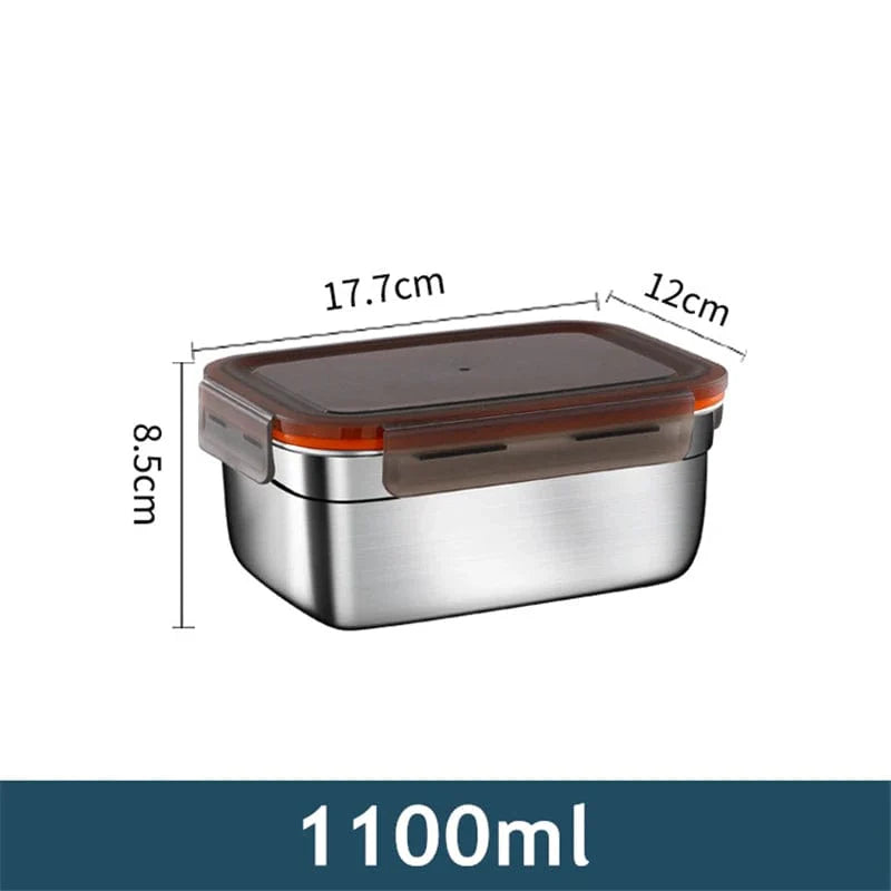 Showlu 304 stainless steel bento lunch box with multiple compartments, portable food container for fresh meals on the go.
