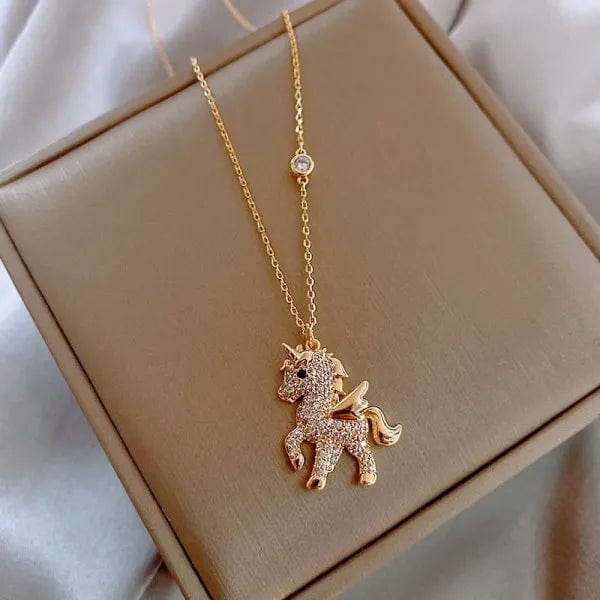 Blue stainless steel hummingbird pendant necklace for women, featuring a delicate bird design on a chain, stylish animal jewelry.