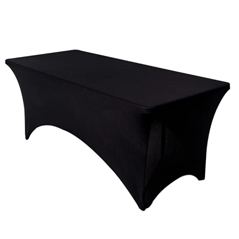 Stretch Spandex Table Cover Fitted Table Clothes for 4/6/8 Foot Rectangle Tables, Black Table Cloths for Home Parties - SHOWLU FASHION STORE