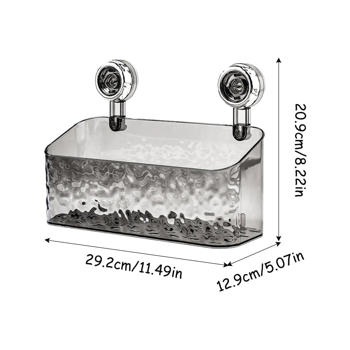 Suction Cup Storage Rack Rectangle Organizer Shelf No Drilling Bathroom Shower Organizer Holder For Countertop Kitchen Bathroom - SHOWLU FASHION STORE