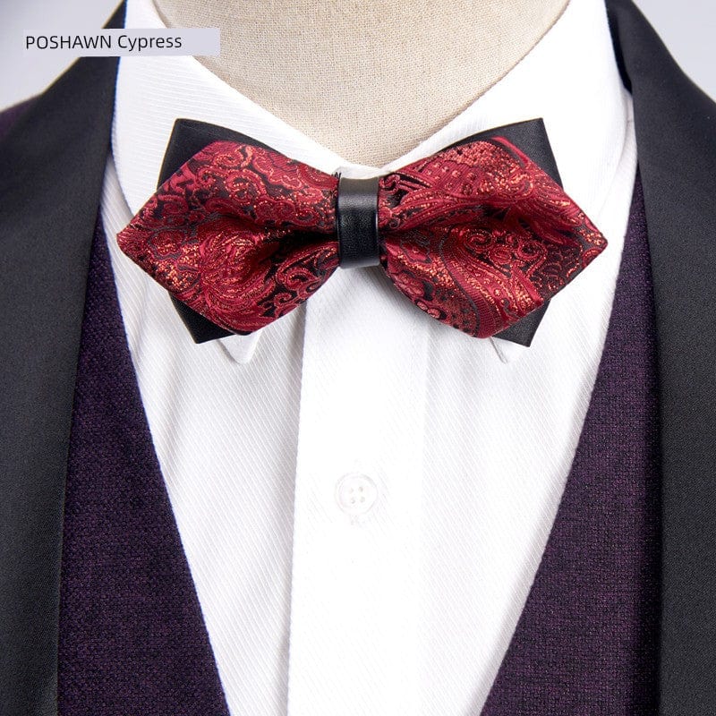 Men's slim fit three-piece business suit with shawl collar, shown in a classic black tuxedo style from Showlu Fashion.