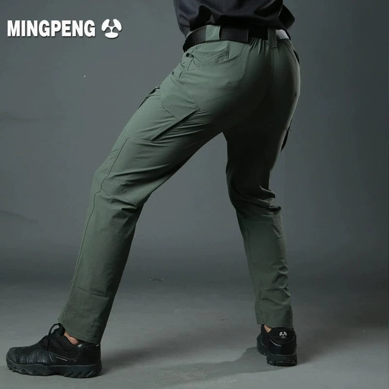 MT Men's Archon Tactical Trousers by SHOWLU FASHION STORE, slim quick-dry outdoor work pants with breathable fabric and military-style design.